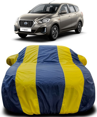 AMVISH Car Cover For Datsun Go+ (With Mirror Pockets)(Blue, Yellow)