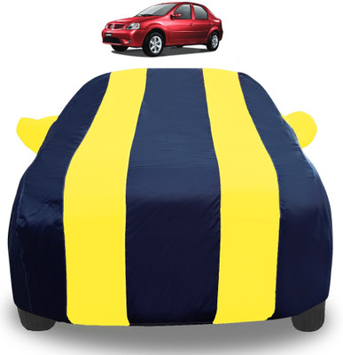 Auto Hub Car Cover For Mahindra Logan (With Mirror Pockets)(Yellow)