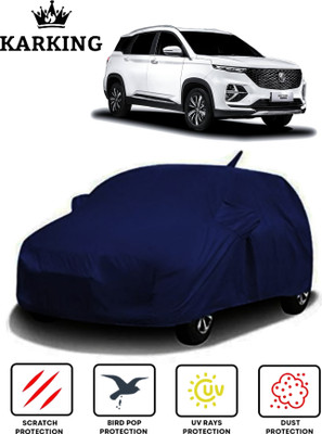 KARKING Car Cover For MG Hector (With Mirror Pockets)(Blue)