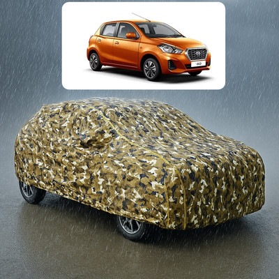 GOSHIV-car and bike accessories Car Cover For Datsun GO T Option (With Mirror Pockets)(Yellow)