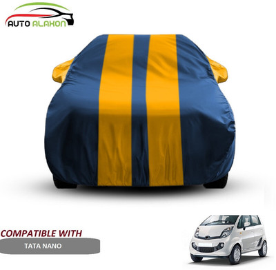 AUTO ALAXON Car Cover For Tata Nano (With Mirror Pockets)(Blue, Yellow)