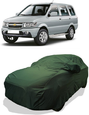 Coxtor Car Cover For Chevrolet Tavera 2.5 L (With Mirror Pockets)(Green)
