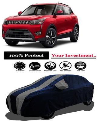 Amexride Car Cover For Mahindra XUV300 W8 Option Diesel (With Mirror Pockets)(Grey)