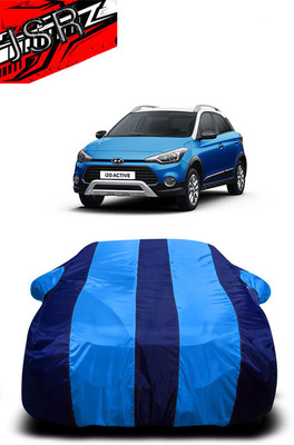 J S R Car Cover For Hyundai i20 Active 1.2 (With Mirror Pockets)(Blue)
