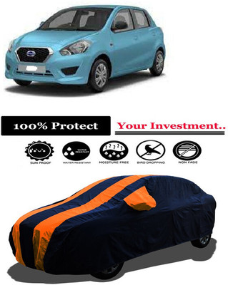 Amexride Car Cover For Datsun GO T Option (With Mirror Pockets)(Orange)