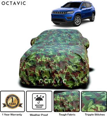 octavic Car Cover For Jeep Compass Facelift (With Mirror Pockets)(Green)