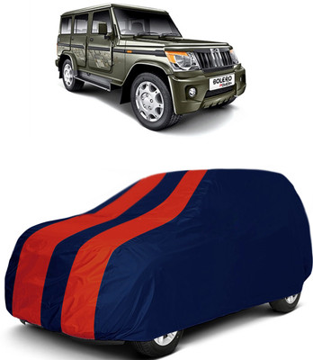 MoTRoX Car Cover For Mahindra Bolero (Without Mirror Pockets)(Red, Blue)