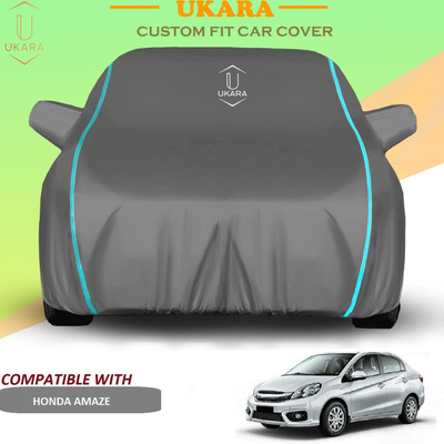 Ukara Car Cover For Honda Amaze (With Mirror Pockets)(Grey)