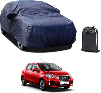 CODOKI Car Cover For Nissan Go (With Mirror Pockets)(Blue)