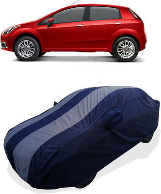 Coxtor Car Cover For Fiat Punto EVO 1.3 Emotion Diesel (With Mirror Pockets)(Grey)