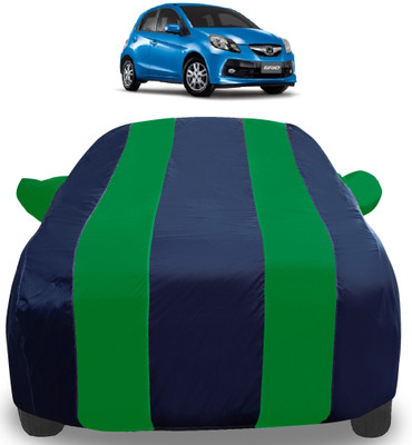 Amanzo Car Cover For Honda Brio (With Mirror Pockets)(Green)
