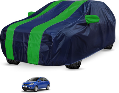 Auto Hub Car Cover For Tata Zest (Without Mirror Pockets)(Black, Green)
