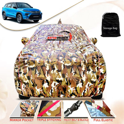 AUTOCOZEN Car Cover For Toyota Hyryder (With Mirror Pockets)(Multicolor)