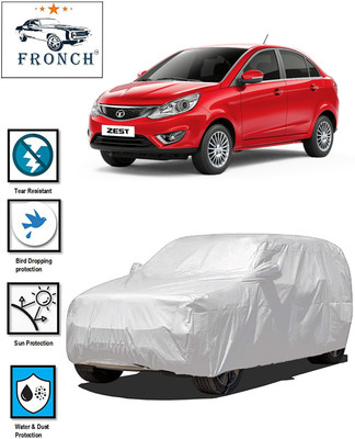 FRONCH Car Cover For Tata Zest (With Mirror Pockets)(Silver)