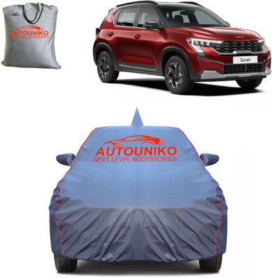 autouniko Car Cover For Kia Sonet (With Mirror Pockets)(Grey, Blue)