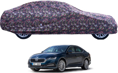 MOCKHE Car Cover For Skoda Octavia (With Mirror Pockets)(Green)