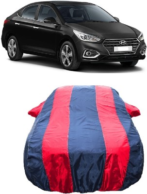 Wegather Car Cover For Hyundai Verna 1.4 VTVT (With Mirror Pockets)(Red)