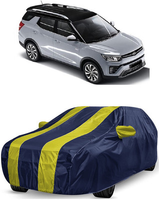 ANTOFY Car Cover For Mahindra XUV400 (With Mirror Pockets)(Yellow, Blue)