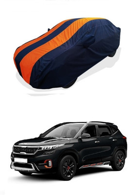 Coxtor Car Cover For Kia Seltos GTX 1.4 (With Mirror Pockets)(Orange)