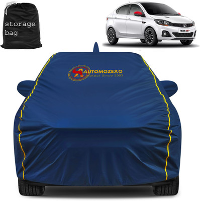 AUTOMOZEXO Car Cover For Tata Tigor (With Mirror Pockets)(Blue)