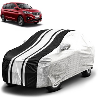 CARZEX Car Cover For Maruti Suzuki Ertiga (With Mirror Pockets)(Black, Silver)