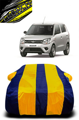 FRONCH Car Cover For Maruti Suzuki Wagon R LXI Opt Petrol (With Mirror Pockets)(Yellow, Blue)