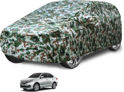Auto Hub Car Cover For Honda Amaze (With Mirror Pockets)(Multicolor)