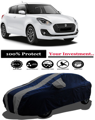 Amexride Car Cover For Maruti Suzuki Swift ZDI Plus Diesel (With Mirror Pockets)(Grey)