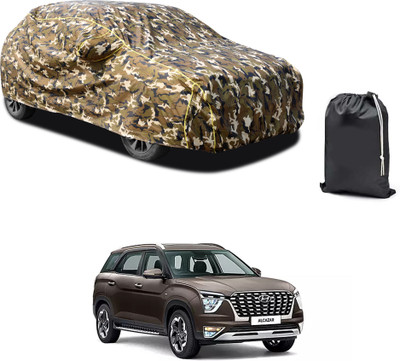 PAGORA Car Cover For Hyundai Alcazar (With Mirror Pockets)(Yellow, For 2019, 2020, 2021, 2022, 2023 Models)