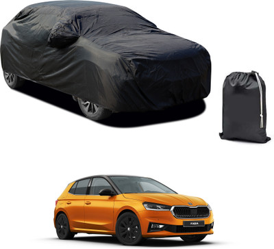 CODOKI Car Cover For Skoda Fabia (With Mirror Pockets)(Black)