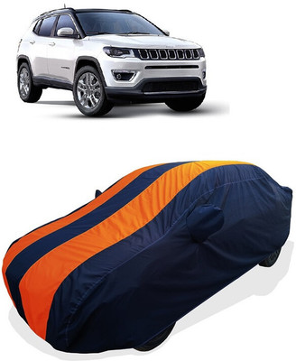 Coxtor Car Cover For Jeep Compass 2.0 Limited Plus AT Diesel (With Mirror Pockets)(Orange)