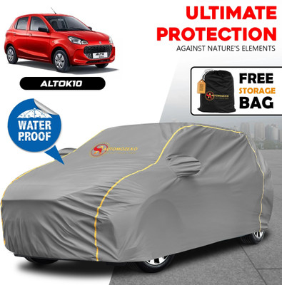 AUTOMOZEXO Car Cover For Maruti Alto K10, Alto K10 LX Petrol, Alto K10 LXI Optional, Alto K10 VXI Option (With Mirror Pockets)(Grey)