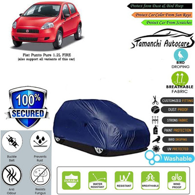 Tamanchi Autocare Car Cover For Fiat Punto Pure 1.2L FIRE(Blue)
