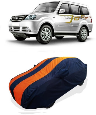 Coxtor Car Cover For Tata Sumo Grande MKII Turbo 2.0 EX (With Mirror Pockets)(Orange)