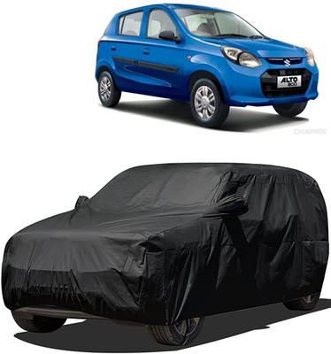 Auto Oprema Car Cover For Maruti Suzuki Alto, Alto 800, Alto 800 LXI Petrol (With Mirror Pockets)(Black)