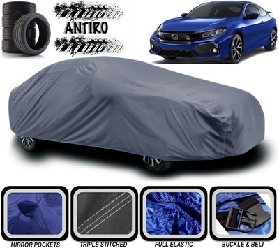 ANTIRO Car Cover For Honda Civic (With Mirror Pockets)(Grey)