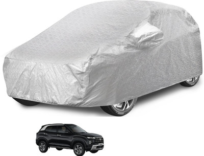 MOCKHE Car Cover For Hyundai Creta (With Mirror Pockets)(Silver)