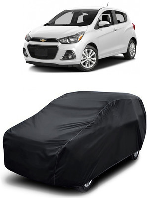MoTRoX Car Cover For Chevrolet Spark (Without Mirror Pockets)(Black)