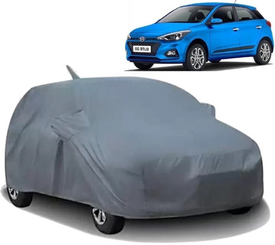 AXLOZ Car Cover For Hyundai Elite i20 (With Mirror Pockets)(Grey)