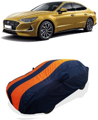 Coxtor Car Cover For Hyundai Sonata Gold (With Mirror Pockets)(Orange)