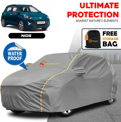 AUTOMOZEXO Car Cover For Hyundai Grand I10 Nios Magna 1.2 Kappa VTVT, Grand I10 Nios Sportz AMT 1.2 CRDi (With Mirror Pockets)(Grey)