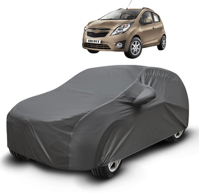 Caronix Car Cover For Chevrolet Beat (With Mirror Pockets)(Grey)