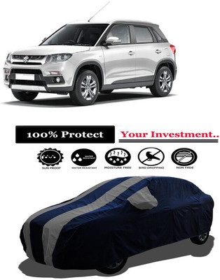 Amexride Car Cover For Maruti Suzuki Vitara Brezza ZDi AMT Diesel (With Mirror Pockets)(Grey)