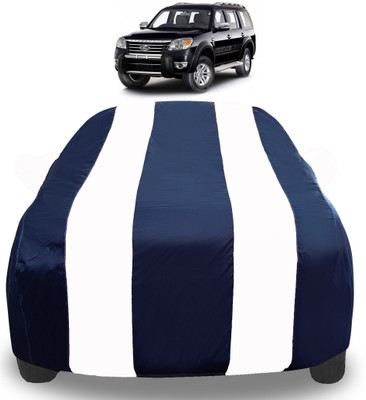 Auto Hub Car Cover For Ford Endeavour (With Mirror Pockets)(White)