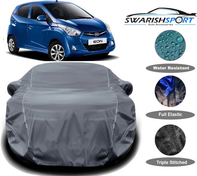Swarish Car Cover For Hyundai Eon (With Mirror Pockets)(Grey)