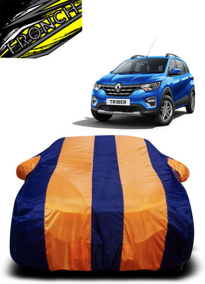 FRONCH Car Cover For Renault Triber RXZ (With Mirror Pockets)(Orange, Blue)