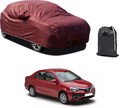 PAGORA Car Cover For Toyota Etios (With Mirror Pockets)(Maroon)