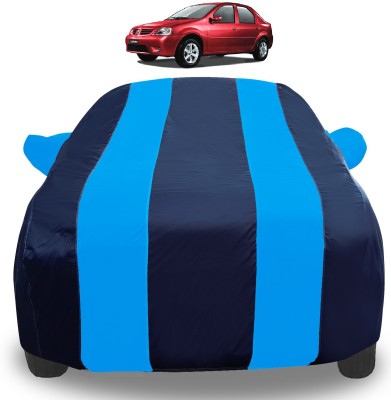 Auto Hub Car Cover For Mahindra Logan (With Mirror Pockets)(Blue)