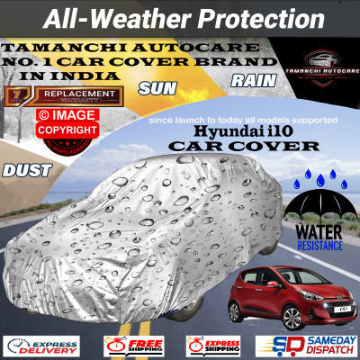 Tamanchi Autocare Car Cover For Hyundai i10(Silver)