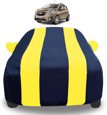 Auto Hub Car Cover For Chevrolet Beat (With Mirror Pockets)(Yellow)